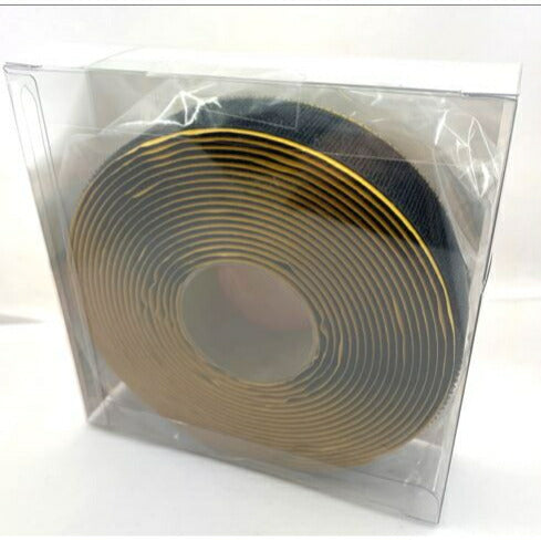 AKテープ粘着付 25mm×5m(黒)A面 オス 1巻 アラコー