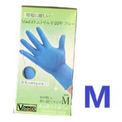 湘南ワイパーサプライ VooGO ニトリル手袋PF ブルー 商品コード/603416 サイズ【M】