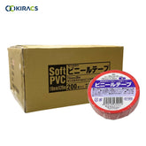 キラックス ビニールテープ 19mmx20M 赤 1箱(200巻)