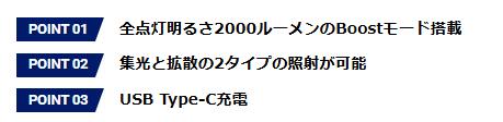 GENTOS T-REX 2000LMヘッドライト充電式 TX-D434R