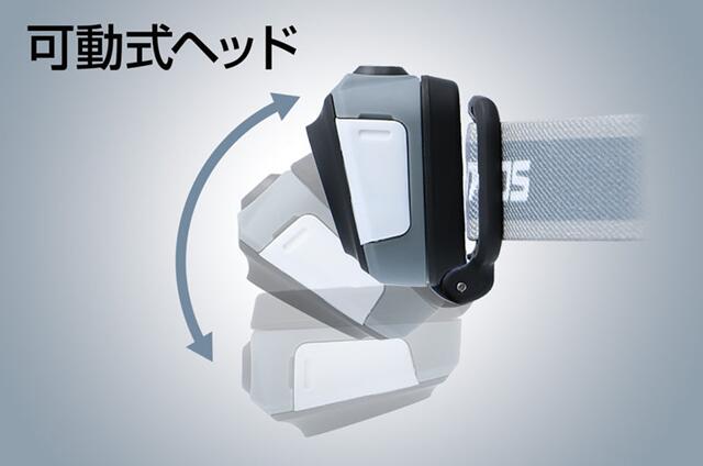 GENTOS CPシリーズ アウトドアヘッドライト充電式 ウィンターグレー CP-360RWG