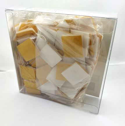 AKテープ粘着付　カットパック25mm×25mm(白)　100組　アラコー