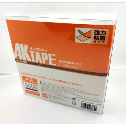 AKテープ粘着付　25mm×5m(白)B面　メス　1巻　アラコー