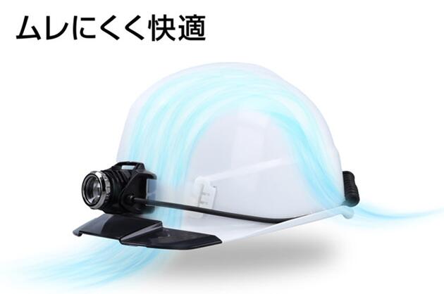 GENTOS　GRIT AIR＋ ﾍｯﾄﾞﾗｲﾄ用ﾍﾙﾒｯﾄ 電気対応ﾓﾃﾞﾙﾎﾜｲﾄ　GH02A-WH