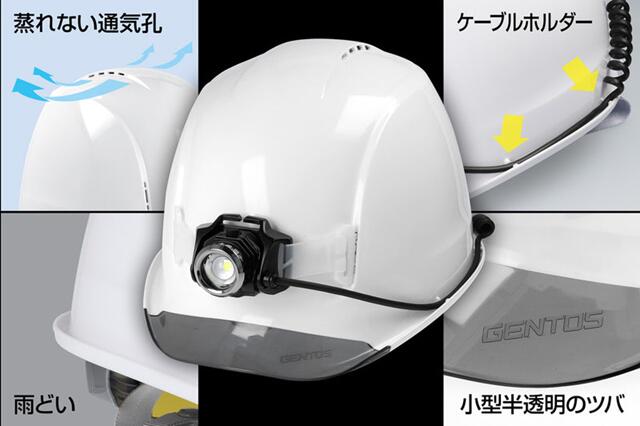 GENTOS　GRIT ﾍｯﾄﾞﾗｲﾄ用ﾍﾙﾒｯﾄ ﾃｰﾌﾟ内装ﾌﾞﾙｰ　GH01VYT-BL